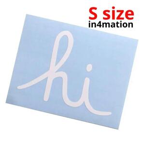 in4mation hi script カッティングステッカー Sサイズ ホワイト hi USDM JDM HDM HAWAII ハワイ アロハ マハロ ALOHA MAHALO
