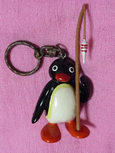  ultra rare! retro 1990 year PINGU Pingu character mascot key holder ⑦