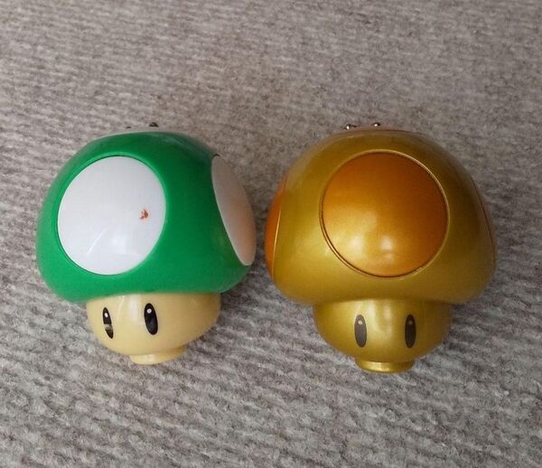 スーパー ゴールド マリオセット キノコ フィギュア レトロ レア キーホルダー
