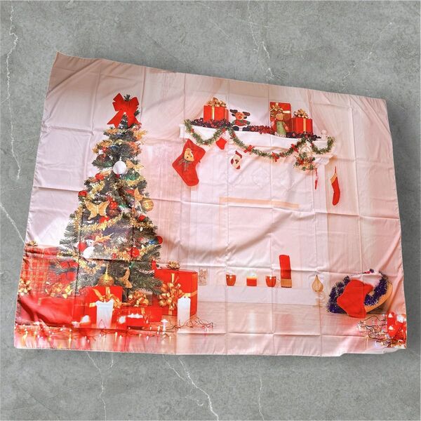 毎年使える★クリスマスツリータペストリー壁掛け大判196×150cm