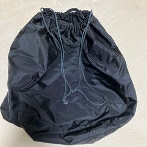 大容量 巾着袋 リュック ブラック 黒