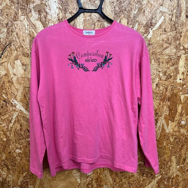 KENZO Composition 長袖Tシャツ ピンク