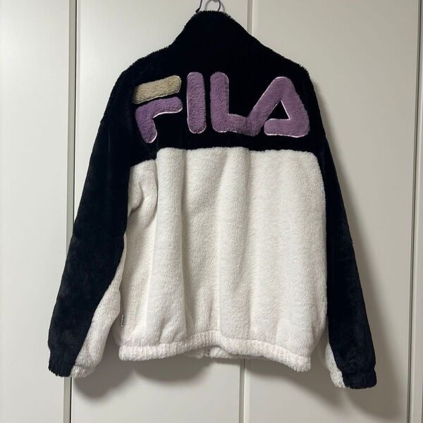 M サイズ FILA ファー フェイクファーブルゾン ロゴ