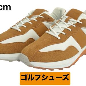 スパイクレス ゴルフシューズ 26cmMEGA メガ MG-2401 ハイブリッド ブラウン