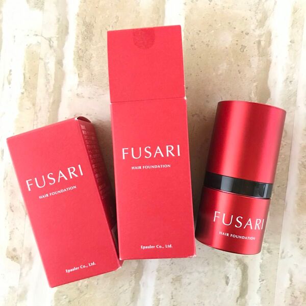 FUSARI ヘアファンデーション 白髪 薄毛隠し 白髪隠し (ブラック) 2個