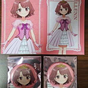 GGO ガンゲイルオンライン マルイ レン 缶バッジ2個&抽選会C賞ブロマイド2種 プリンセス