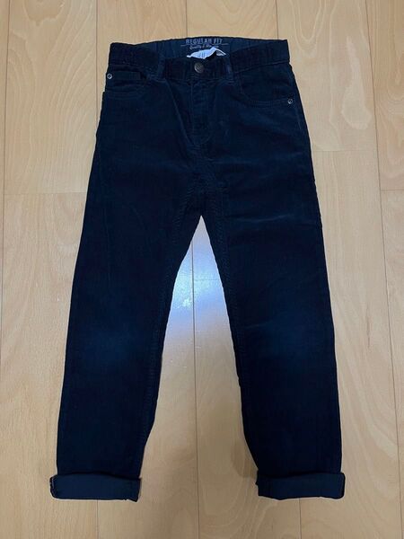 h&m キッズ コーデュロイパンツ ブラック 130cm H&M レギュラーフィット