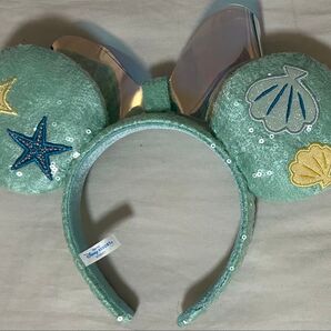 ディズニー カチューシャ リボン 貝殻