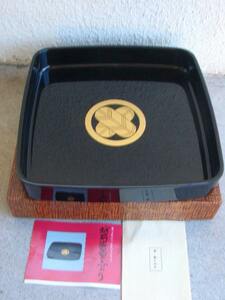 [1000 jpy ~]* lacquer four person tray circle . different hawk feather .] /680