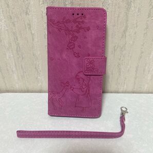 Samsung Galaxy S22 5G ケース パープル ストラップ付き