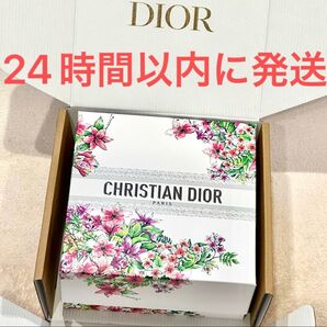 新品未使用☆Christian Dior ディオール 2024 スプリング限定 ギフトボックス 大サイズ ホワイト 花 シルバー
