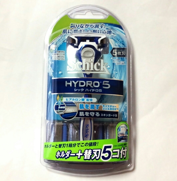 送料無料★匿名★シック ハイドロ5 ホルダー 替刃5コ付 5枚刃 Schick HYDRO5 ひげ剃り ヒゲソリ スキンガードモイスチャーソリッドカミソリ