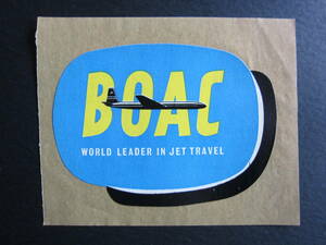 B.O.A.C■WORLD LEADER IN JET TRAVEL■デハビランド■DH.106 コメット■ステッカー