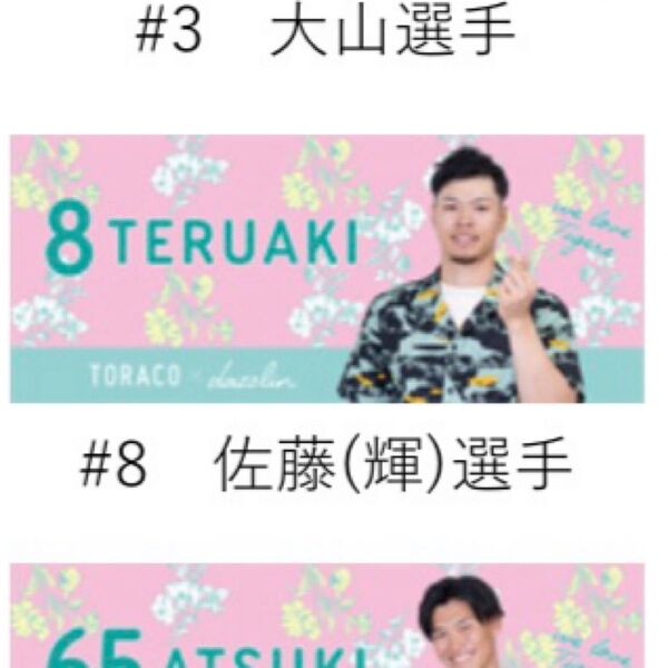 阪神タイガース 2024TORACOタオル8佐藤