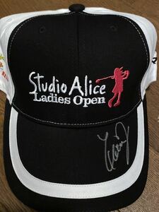 LPGA 藤田光里 直筆サイン入り STUDIO ALICE LADIES OPEN 非売品 大会記念キャップ