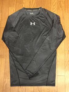 アンダーアーマー under armor スポーツウエア コンプレッション 長袖 黒色 ブラック トップス 【4684】F