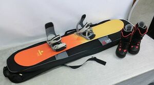 【Nサキ809】masso スノーボード一式セット 144cm ビンディング ブーツ 25cm CSB ケース付き