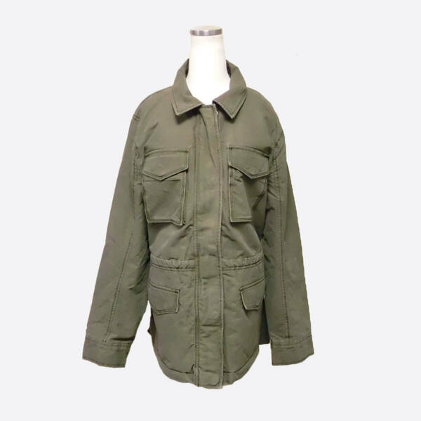 ★SALE★Abercrombie & Fitch/アバクロ★裏シェルパミリタリージャケット (Olive/XL)