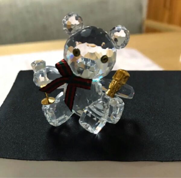 美品 入手困難 スワロフスキー クリスベア 乾杯 SWAROVSKI
