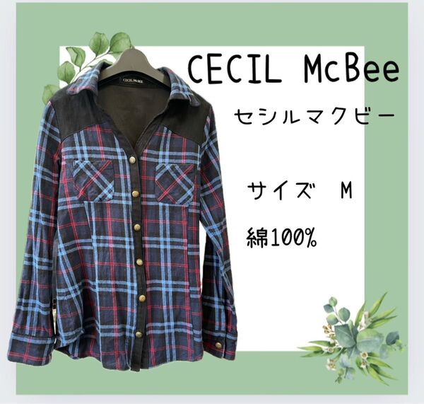 CECIL McBee ウエスタン風 チェック長袖シャツ