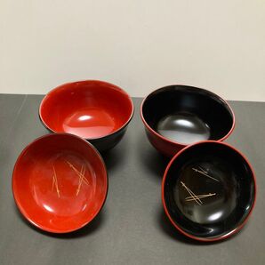 【迎春】塗り汁椀 未使用品