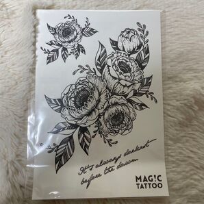 1週間で消えるタトゥー roses 薔薇 花 紺