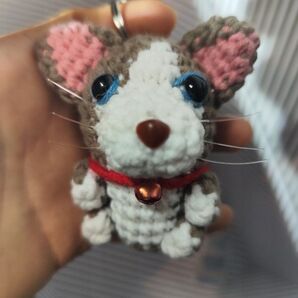かわいいプレゼント。ネコ キーホルダーあみぐるみ