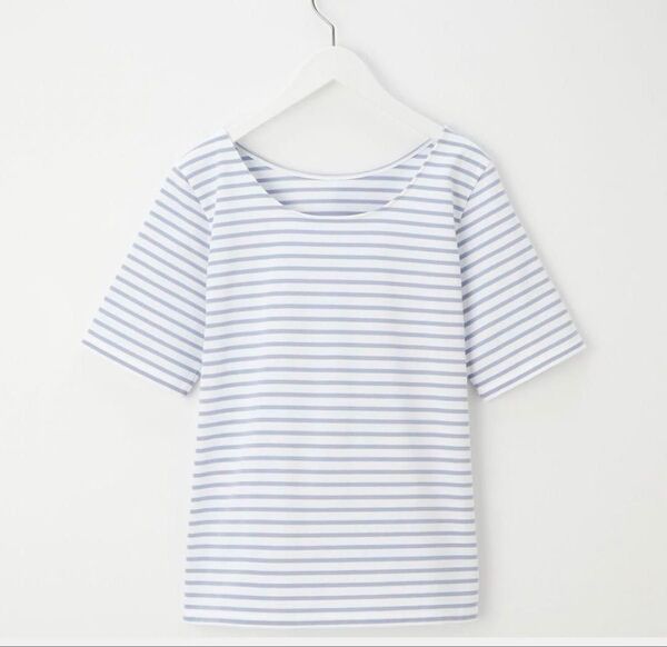PLST プラステ コットンバスクボーダーカットソー Mサイズ Tシャツ 半袖