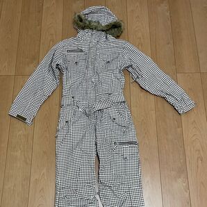 スキーウェア つなぎ ボード 11号 千鳥柄【美品】