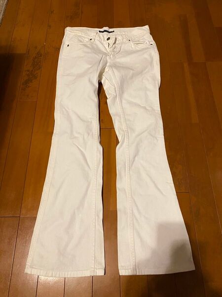 Ralph Lauren ホワイト ブーツカットデニム 7号パンツ ボトムス リーバイス コットン