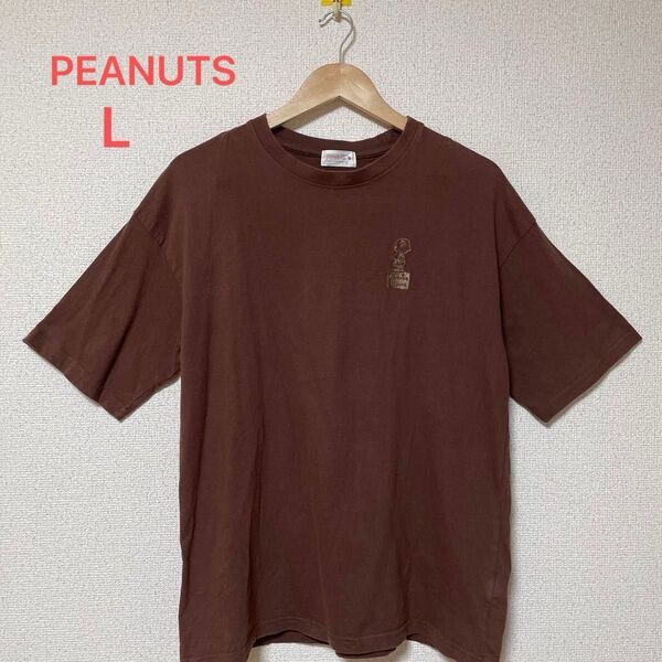 【最終値下げ】PEANUTS/スヌーピー/チャーリーブラウン/プリントTシャツ/L