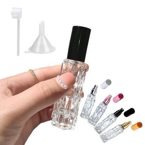 新品 香水アトマイザー 香水瓶 10ml 詰替え付属品付き 香水ボトル BLACK