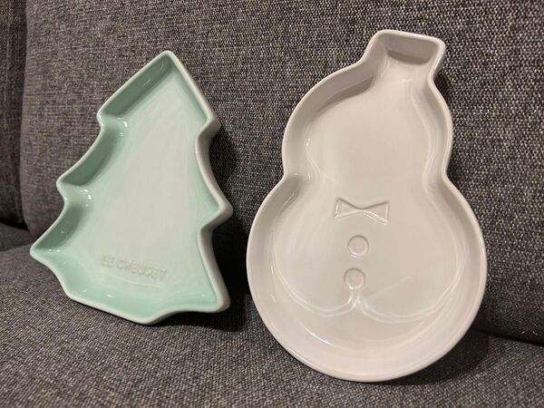 最終価格 ル・クルーゼ ルクルーゼ クリスマス プレート スノーマン ツリー 雪だるま ホリデー 皿 食器