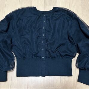 【美品】ADAM ET ROPE' FEMME洗えるチュール2WAYカーディガン