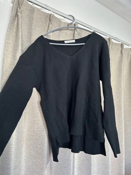 LOWRYSFARM ニット お洒落 ブラック トップス