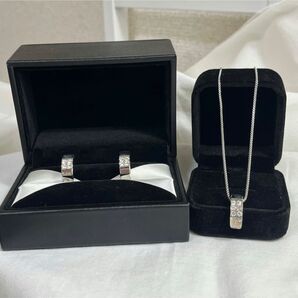 B.B.CASSIA ネックレス ピアス vintage アンティーク 年代物 輝きの一品 シルバーカラー スイス産