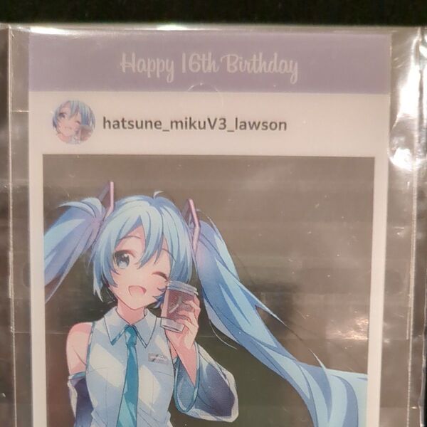 初音ミク プラスチックカード Happy 16th Birthday