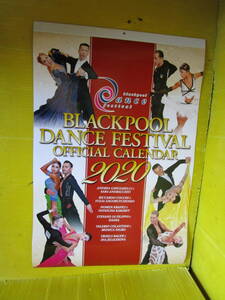 未使用　☆　BLACKOOL　DANCE FESTIVAL　2020年　壁掛けカレンダ-　ANDREA　SARA　RICCARDO　YULIA　DOMEN　NATASCHA　☆在庫処分　特価★