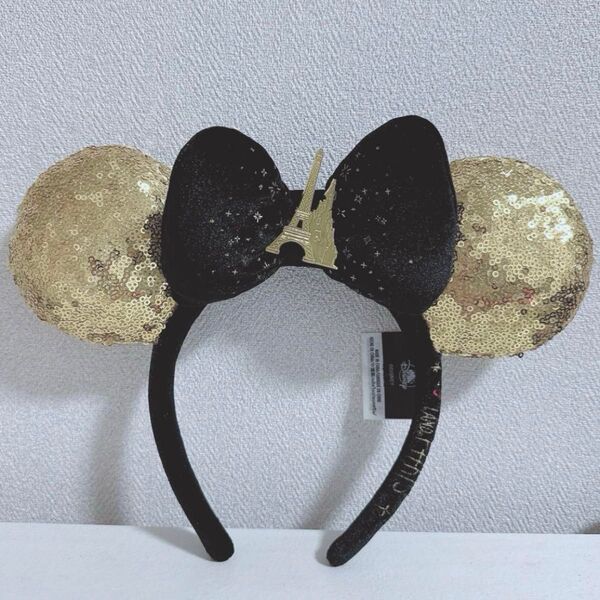 ディズニーランド パリ限定 カチューシャ フランス Disney ディズニーランド スパンコール リボン