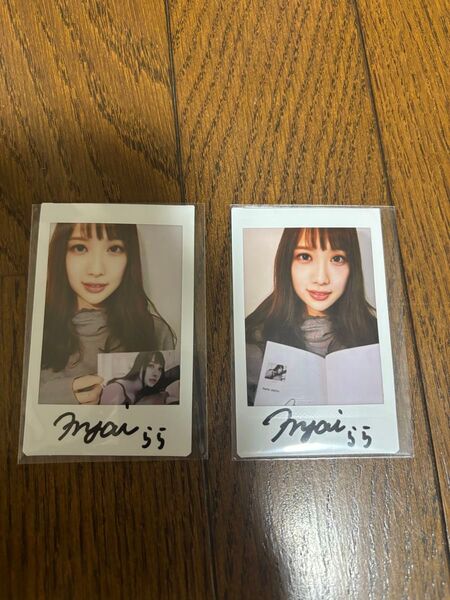 安齋らら サイン入り チェキ2枚