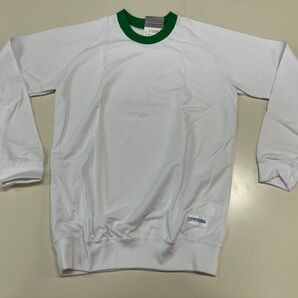 体操服 長袖シャツ 起毛素材 ローレルグリーン LL