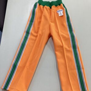 体操服 スレンダーパンツ 幼稚園 保育園 オレンジ*ローレルグリーン 110サイズ