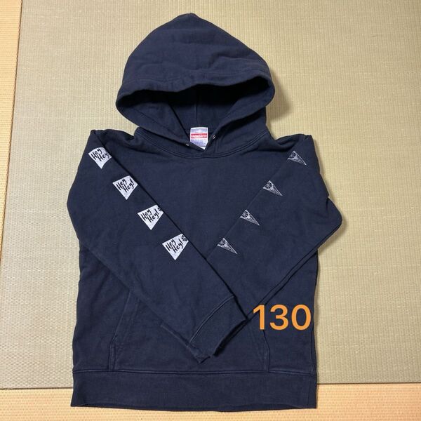 プルオーバーパーカー 紺色 キッズ130センチ 男の子 値下げ中 ネイビー