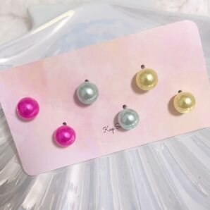 【R23】BIGパールピアス3ペアセット☆②