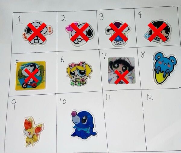 アクリル1つ30円!!6枚セットで100円!(組み合わせ自由)
