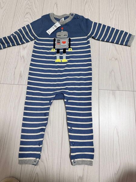 baby GAP ロボット刺繍 ニットロンパース 90cm