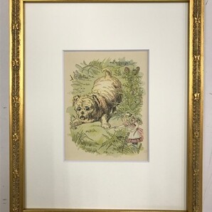 【特価】 ≪ ジョン テニエル ≫ アンティークオリジナル木版画 不思議の国のアリス ⅩⅦ 1899年 SIR JOHN TENNIEL