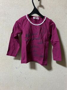 オリーブデオリーブ　長袖Tシャツ　紅色　100cm