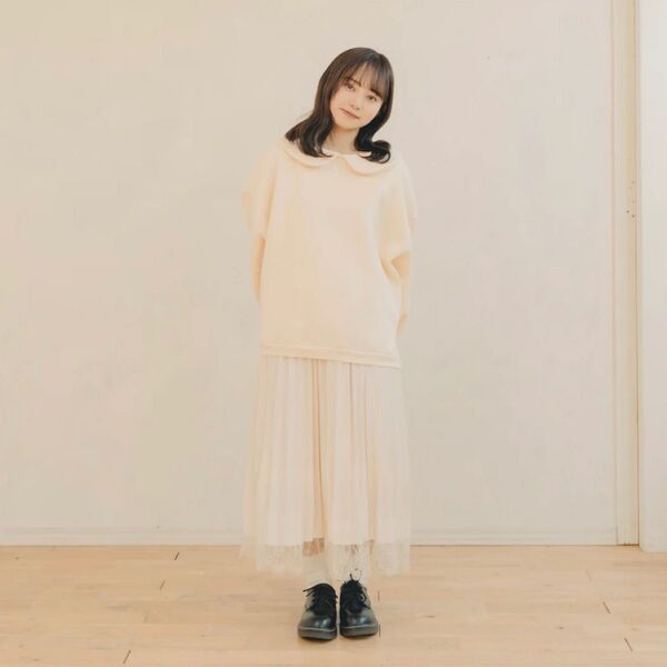 amr. リバーシブルレースプリーツスカート