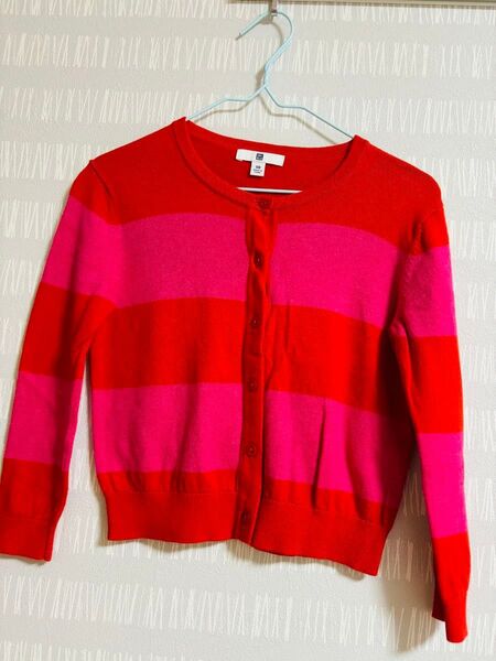 UNIQLO カーディガン 赤とピンク 110